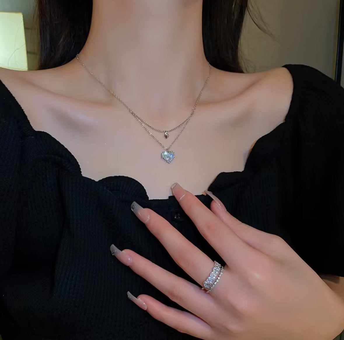 Sparkling Heart Necklace