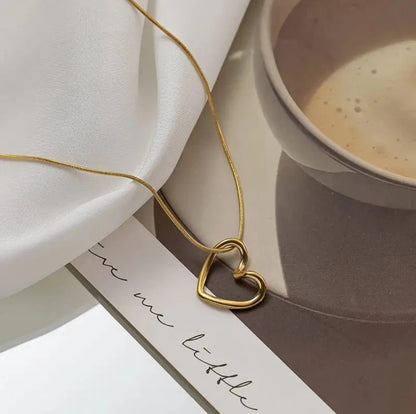 Minimalist Gold Heart Necklace