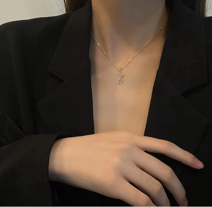 Sparkling Bear and Star Necklace