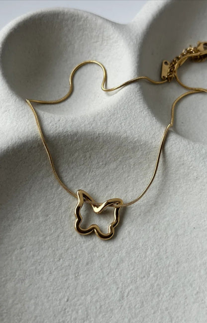 Minimalist Gold Butterfly Necklace