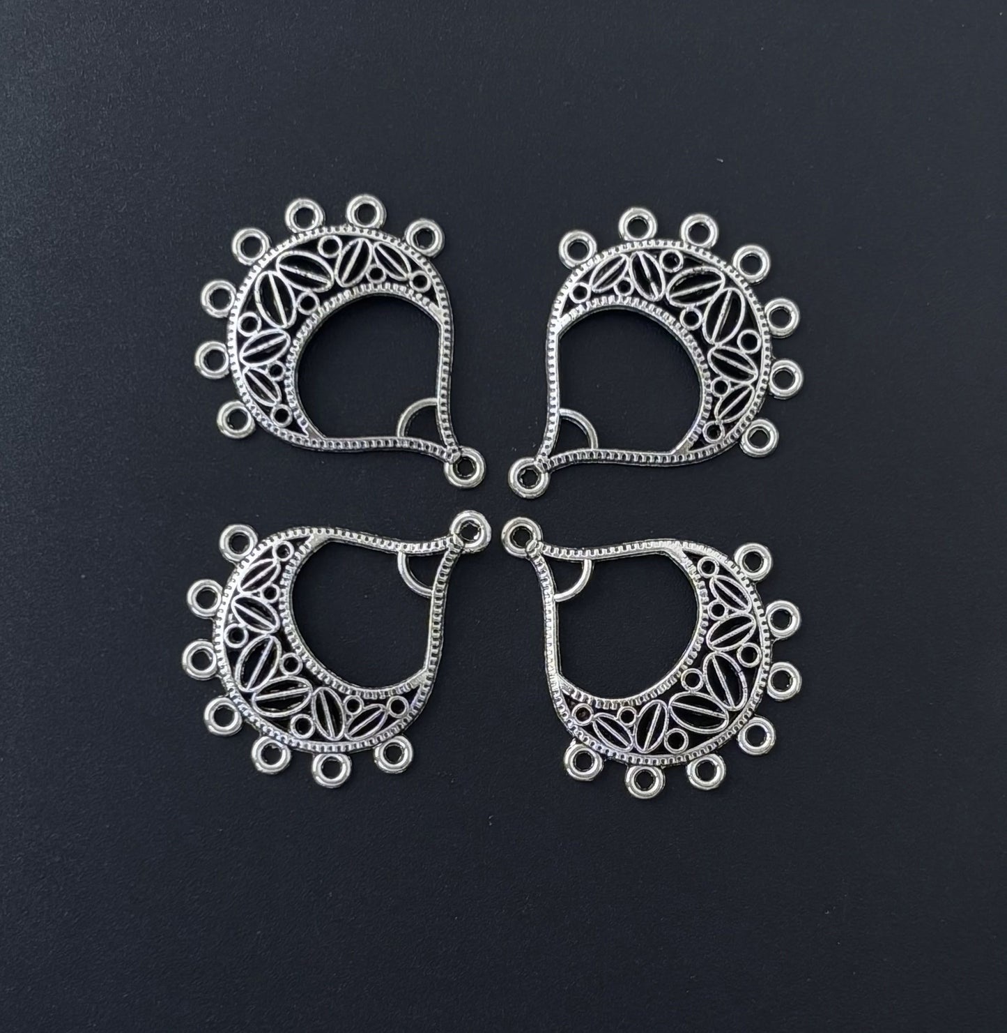 Antique Silver Waterdrop Chandelier Connectors