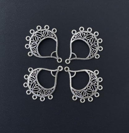 Antique Silver Waterdrop Chandelier Connectors