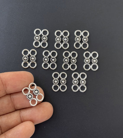 Silver Channel Bead Link Connectors