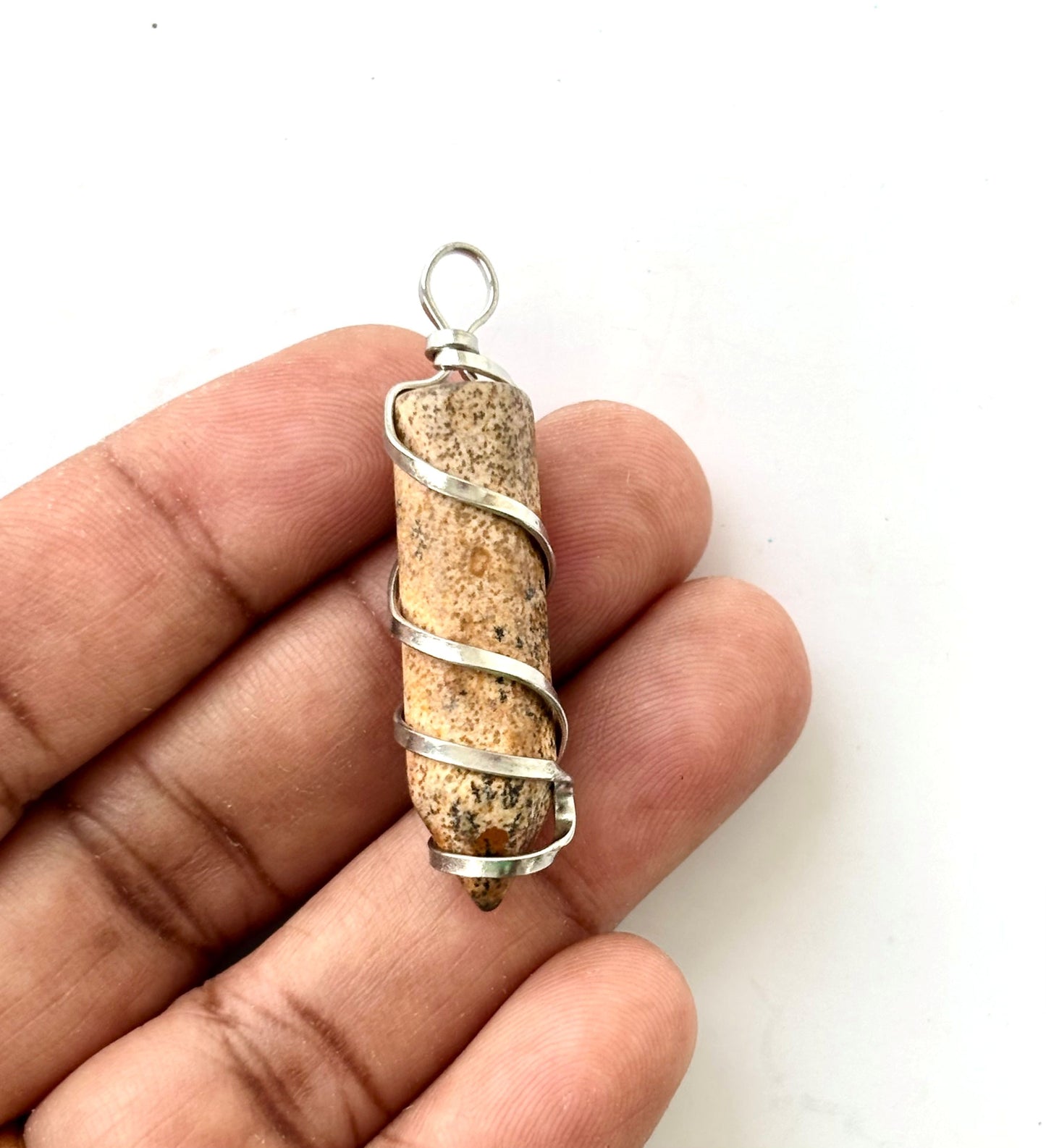 Natural Brown Stone Point Pendant