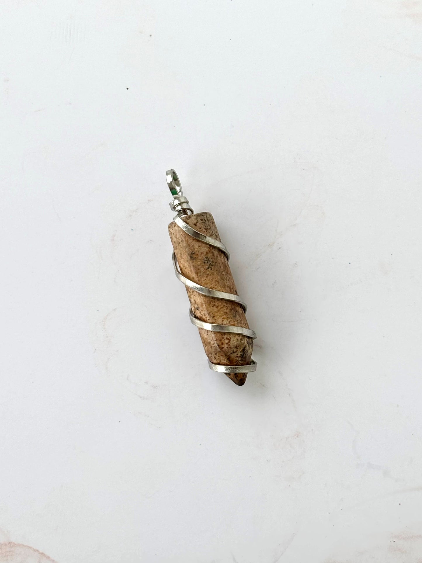 Natural Brown Stone Point Pendant