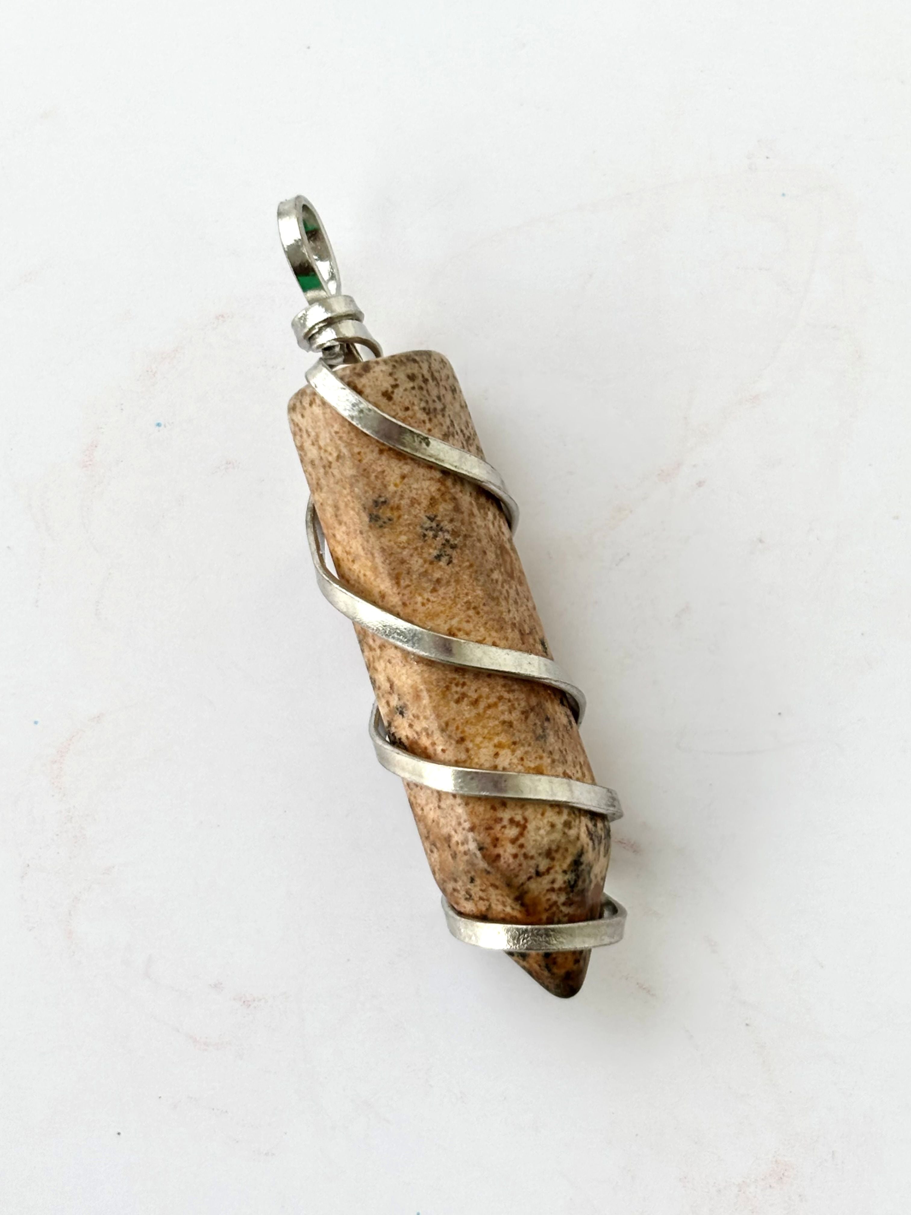 Natural Brown Stone Point Pendant