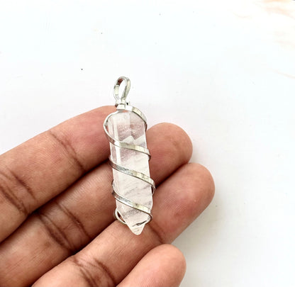 Clear Quartz Crystal Point Pendant