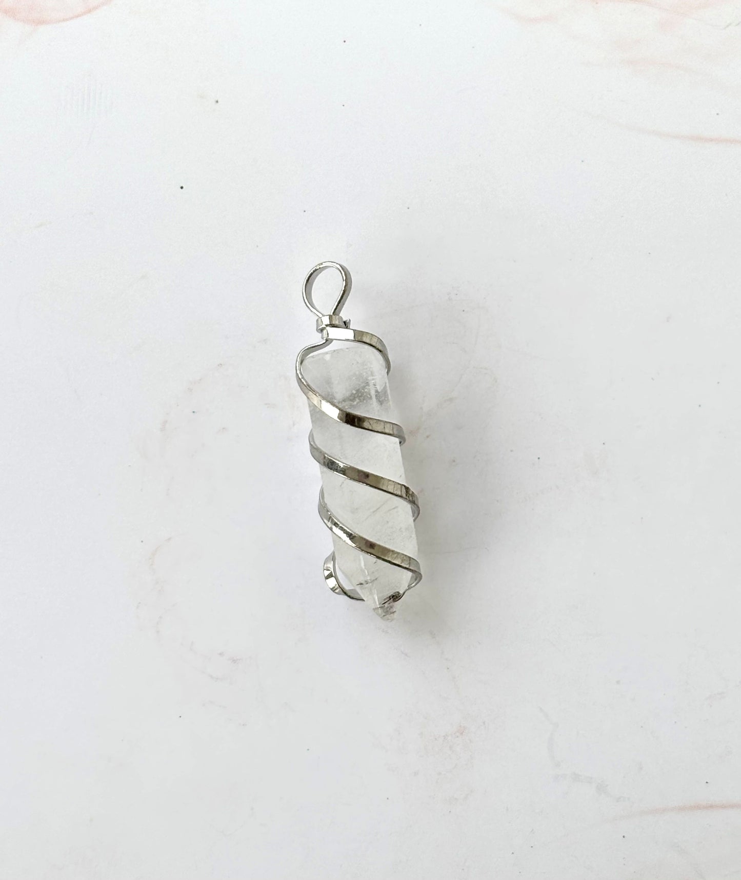 Clear Quartz Crystal Point Pendant