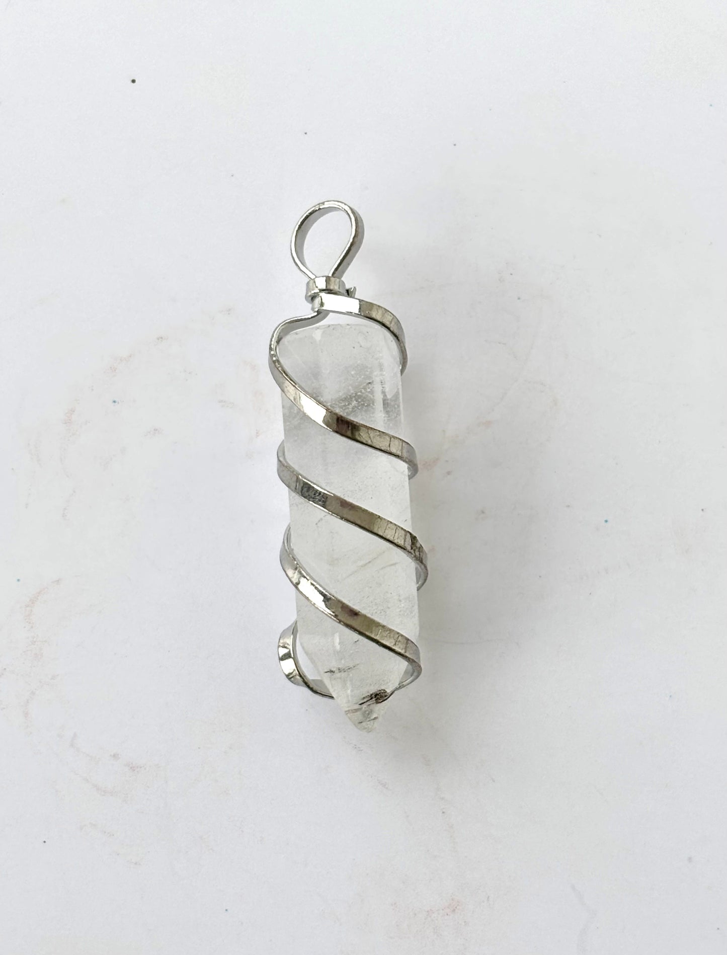 Clear Quartz Crystal Point Pendant