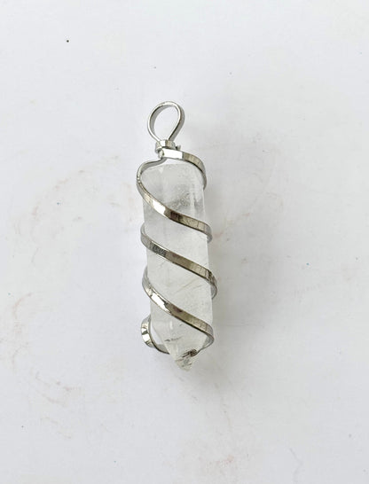 Clear Quartz Crystal Point Pendant