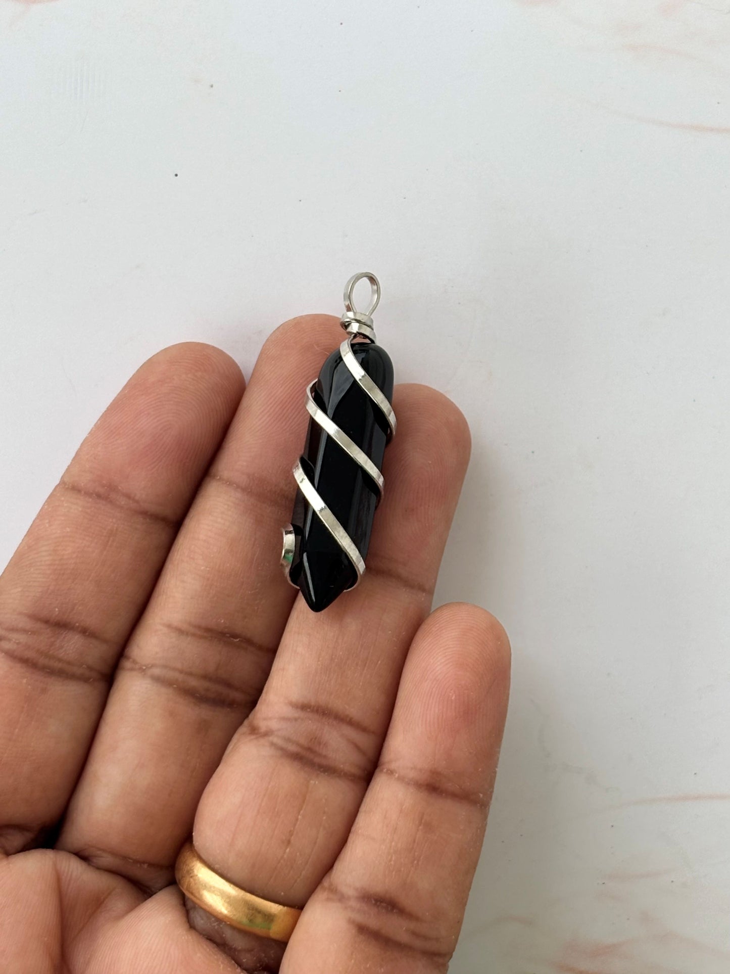 Black Onyx Point Pendant