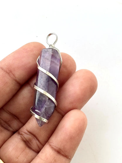 Amethyst Crystal Point Pendant