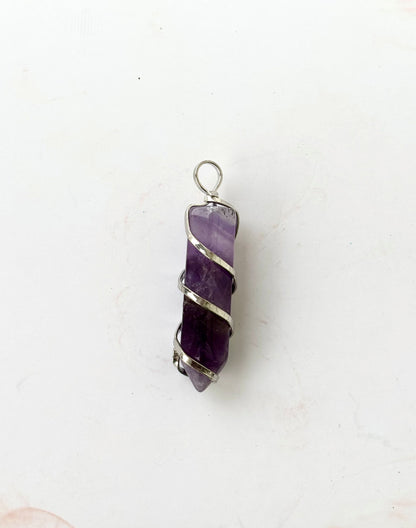 Amethyst Crystal Point Pendant