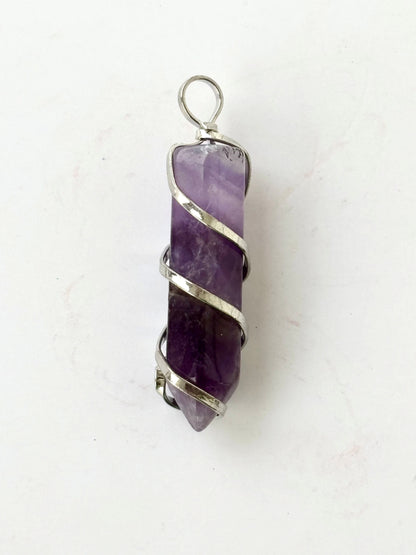 Amethyst Crystal Point Pendant