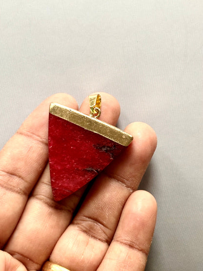Red Jasper Triangle Pendant