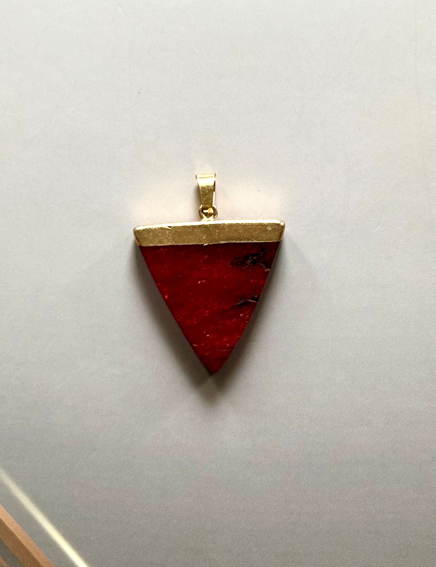 Red Jasper Triangle Pendant