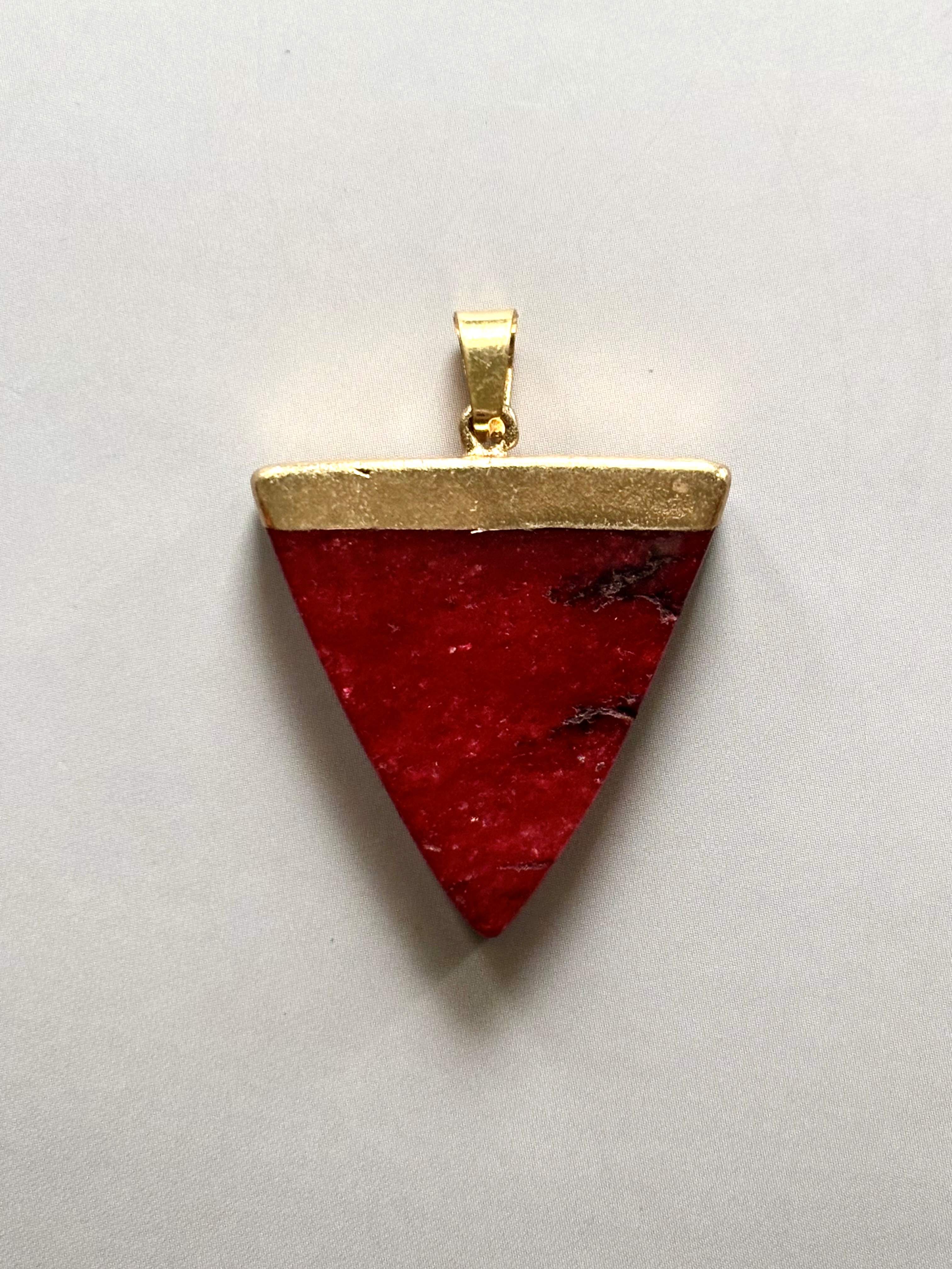 Red Jasper Triangle Pendant