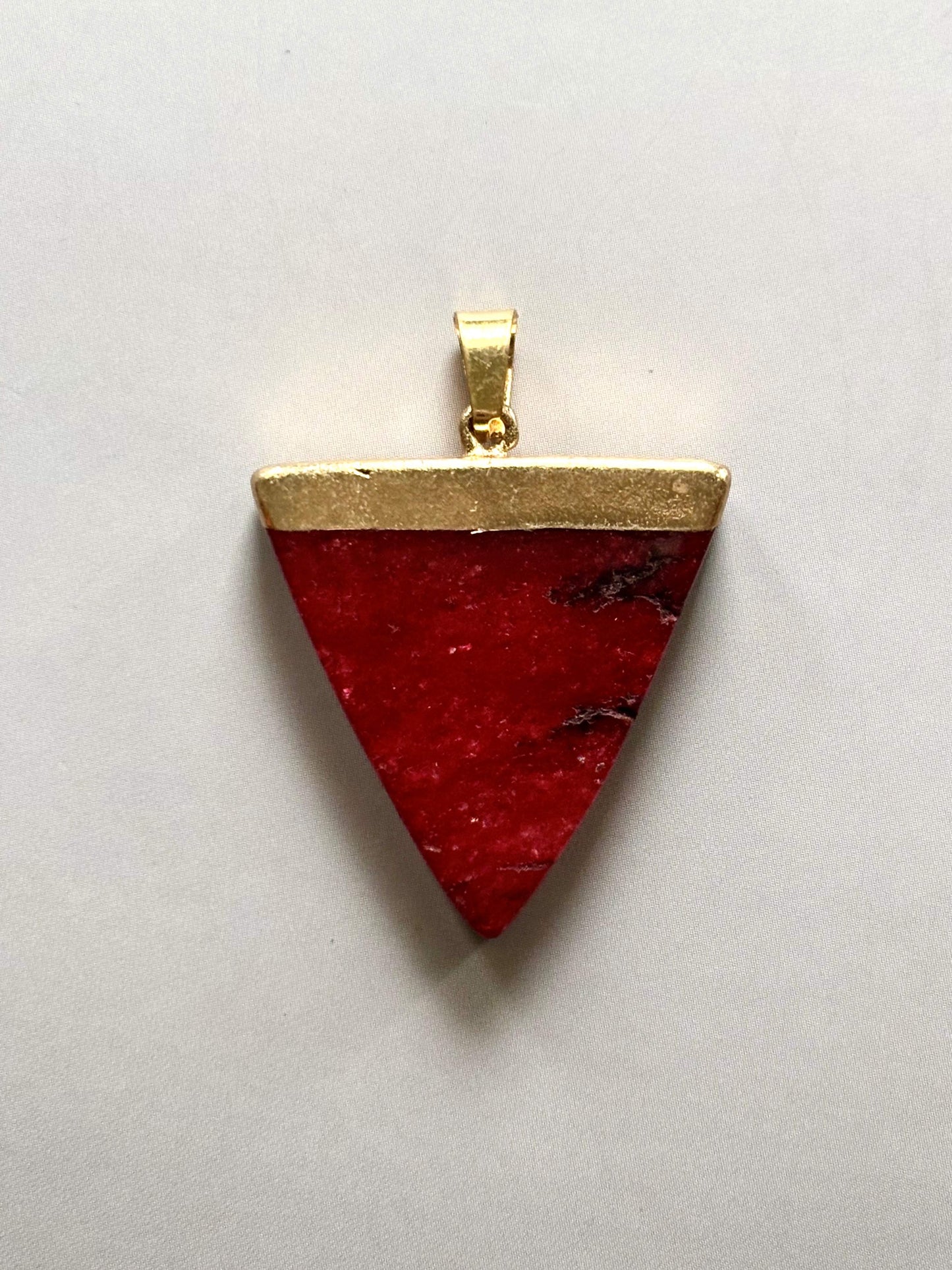Red Jasper Triangle Pendant