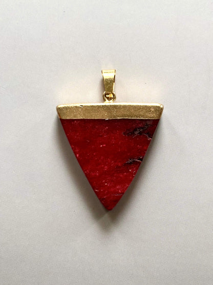 Red Jasper Triangle Pendant