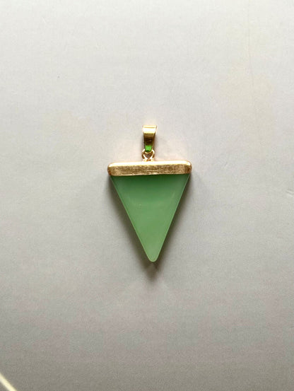 Green Aventurine Triangle Pendant