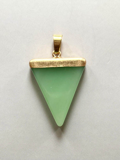 Green Aventurine Triangle Pendant