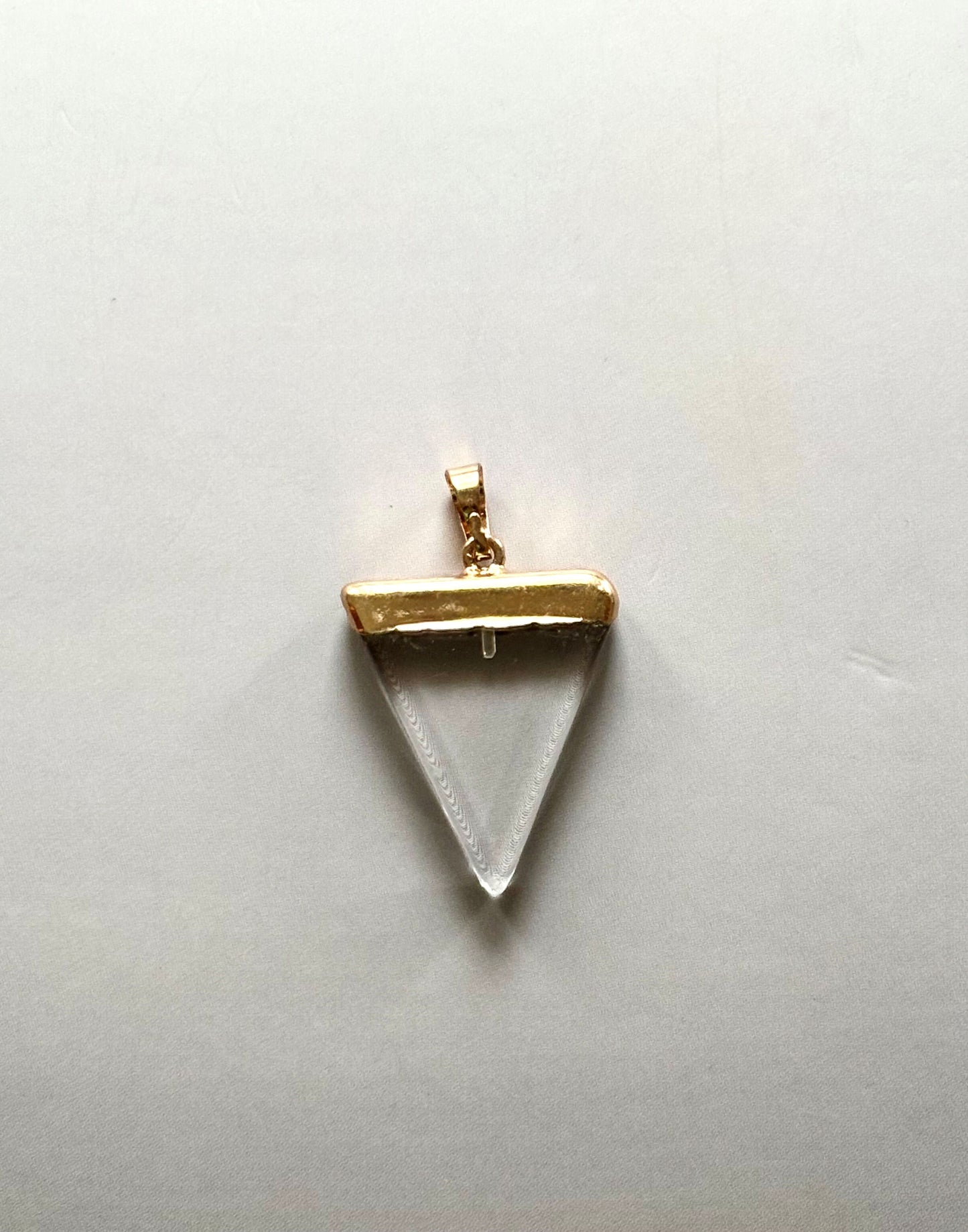 Clear Quartz Triangle Pendant
