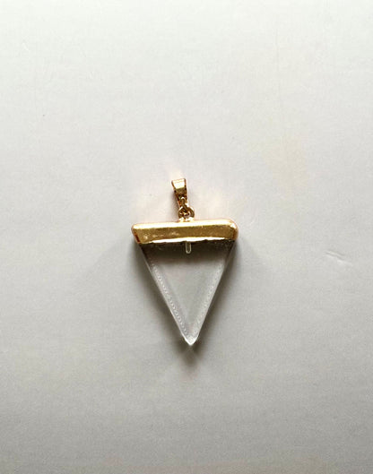 Clear Quartz Triangle Pendant