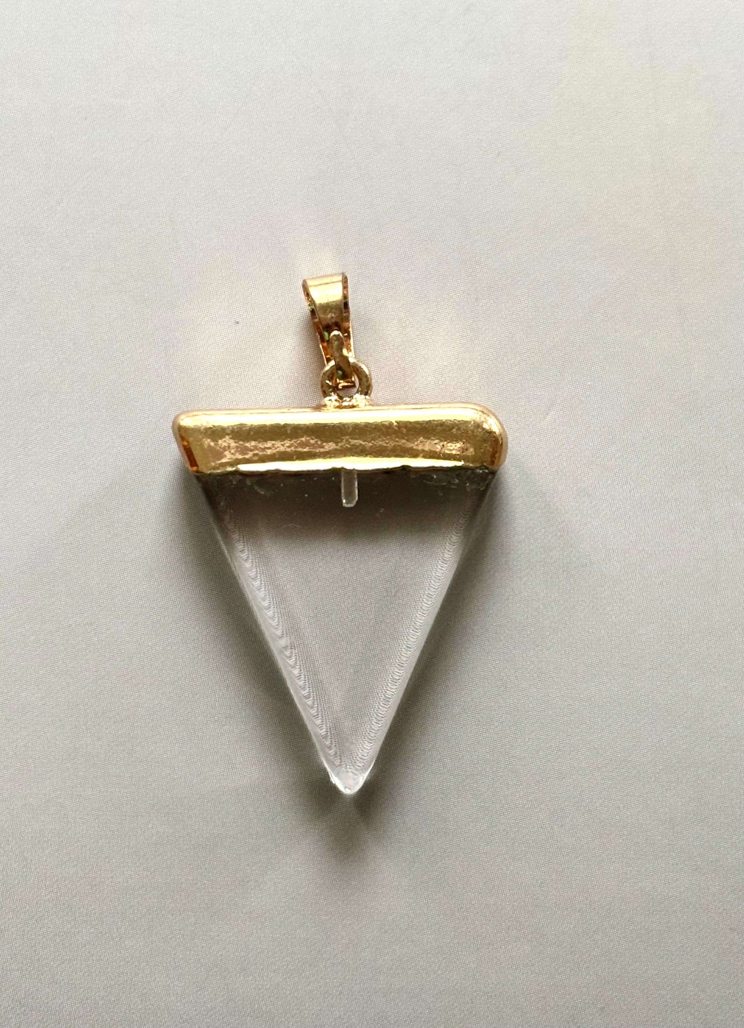 Clear Quartz Triangle Pendant