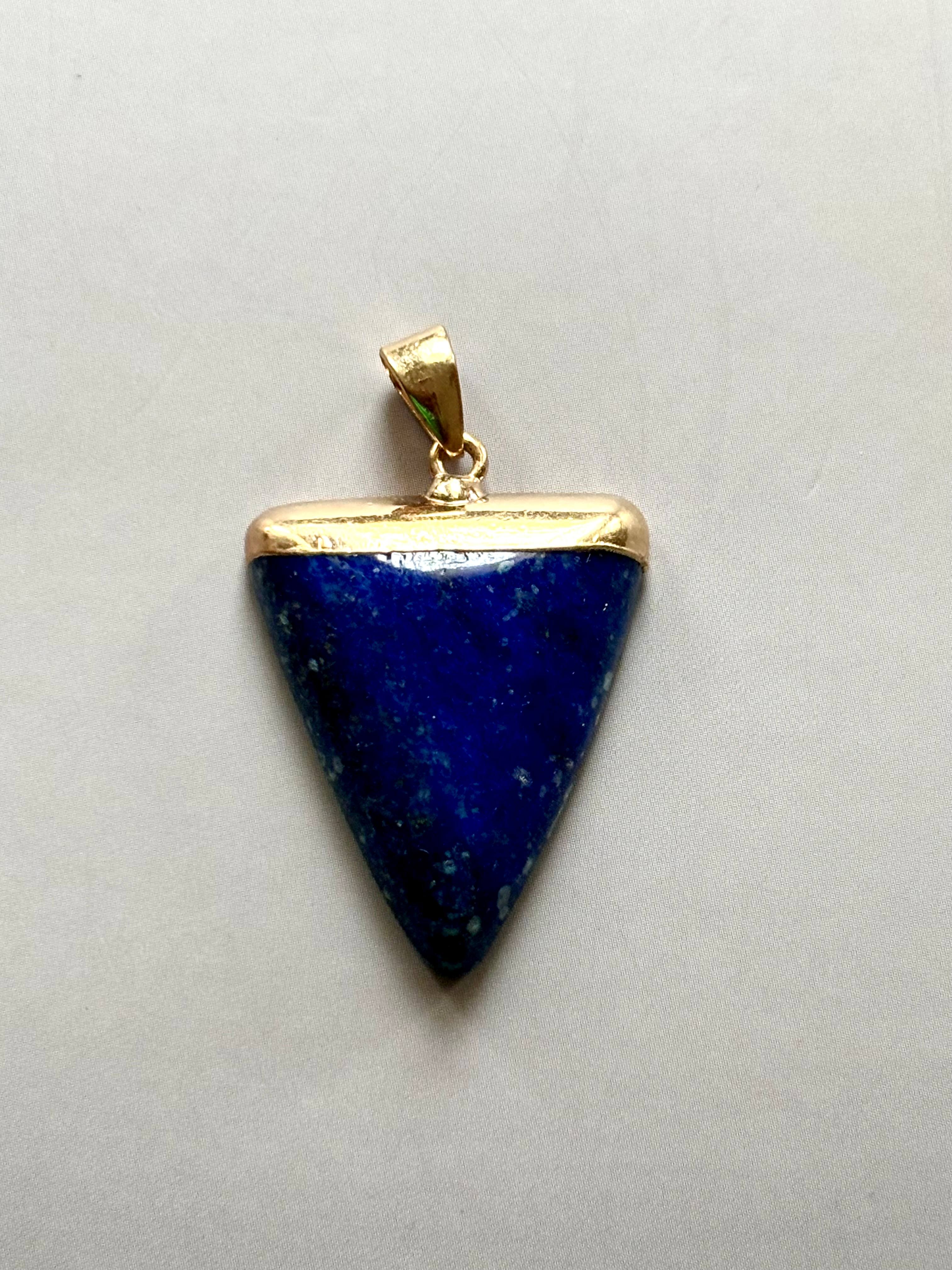 Lapis Lazuli Triangle Pendant