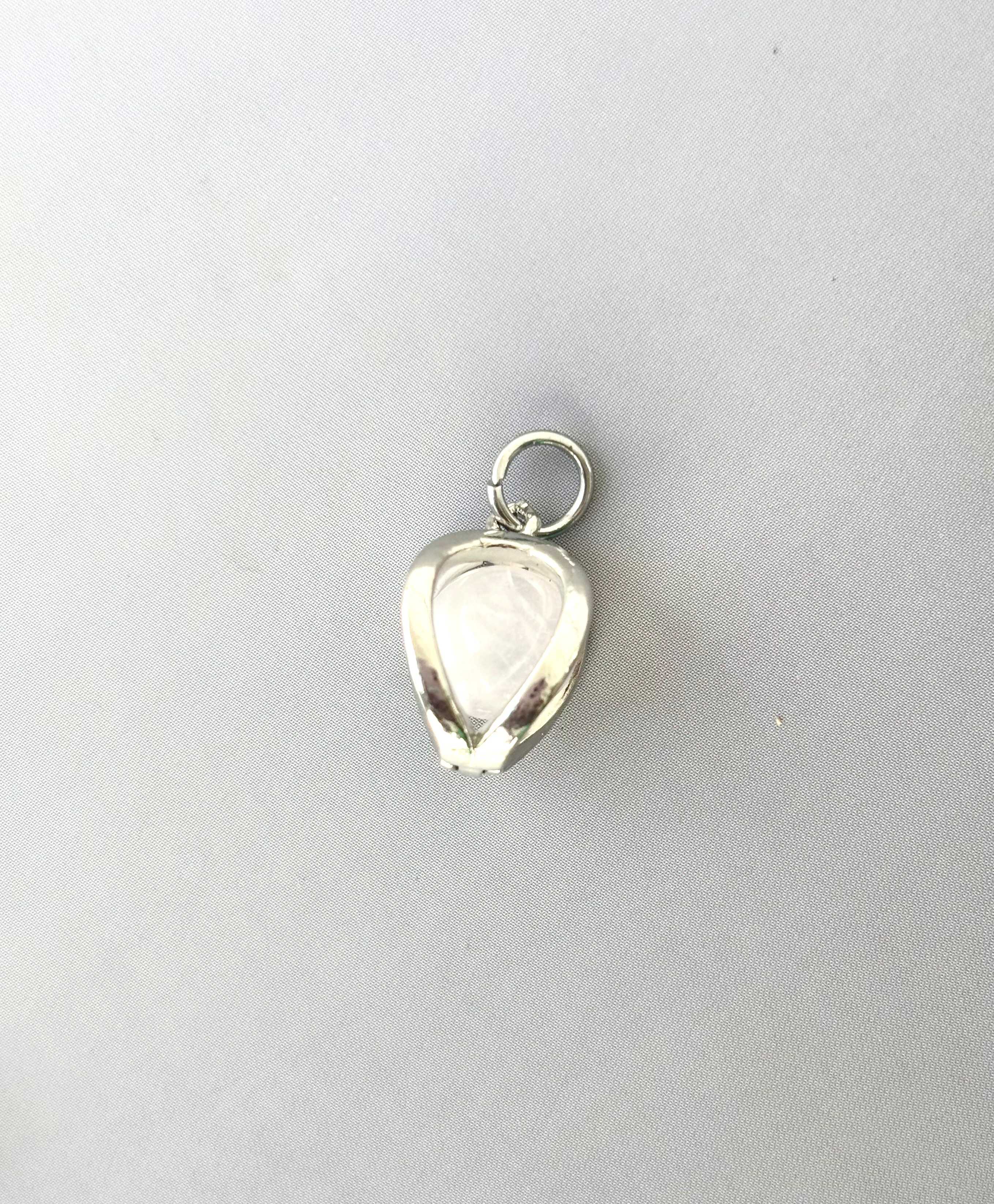 Tiny Rose Quartz Teardrop Pendant