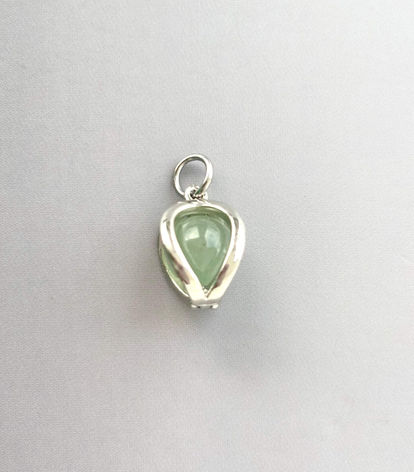 Tiny Green Aventurine Teardrop Pendant