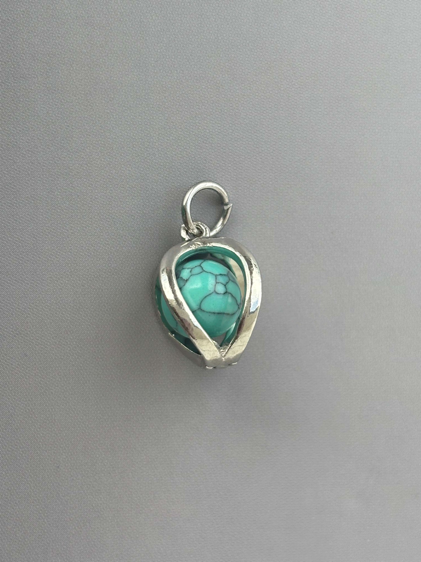 Tiny Turquoise Teardrop Pendant