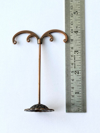 Antique Copper Tone Earring Holder Stand