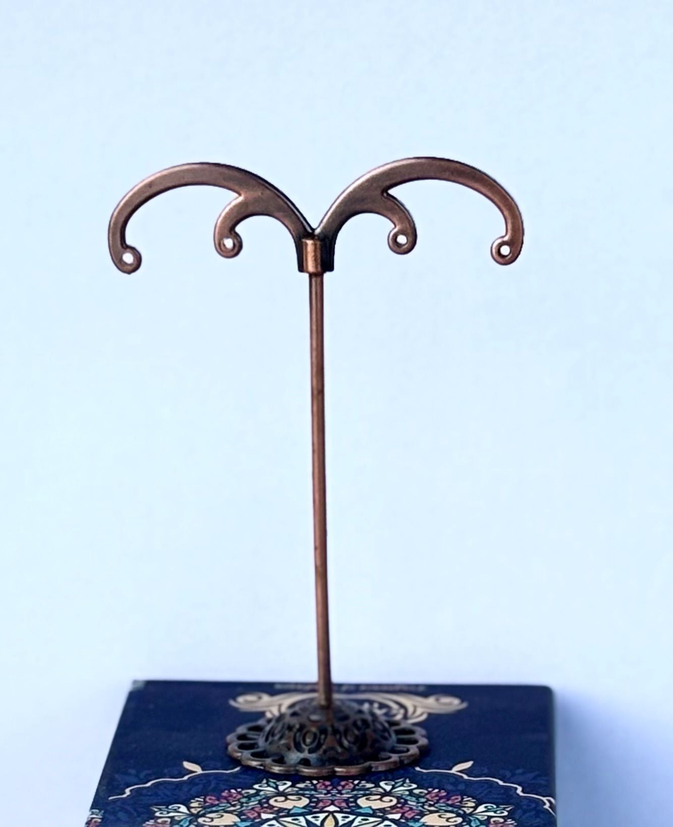 Antique Copper Tone Earring Holder Stand