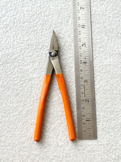 Jewelry Flat Nose Pliers - Orange Handle Beading Tool