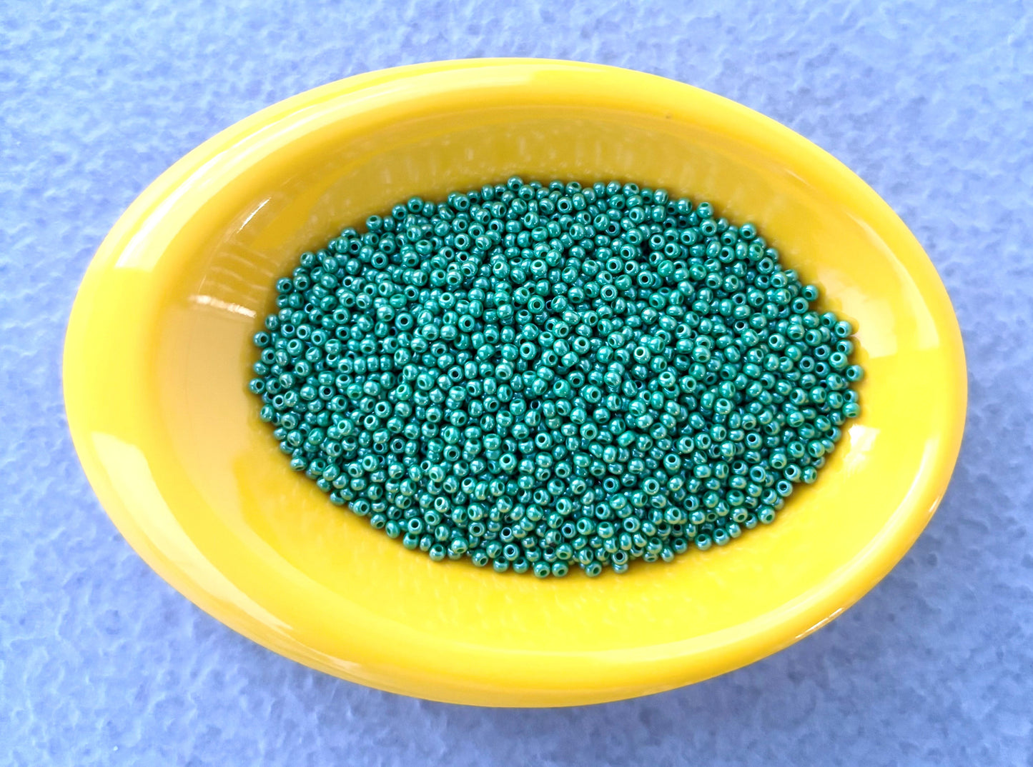 Preciosa Teal Green Seed Beads