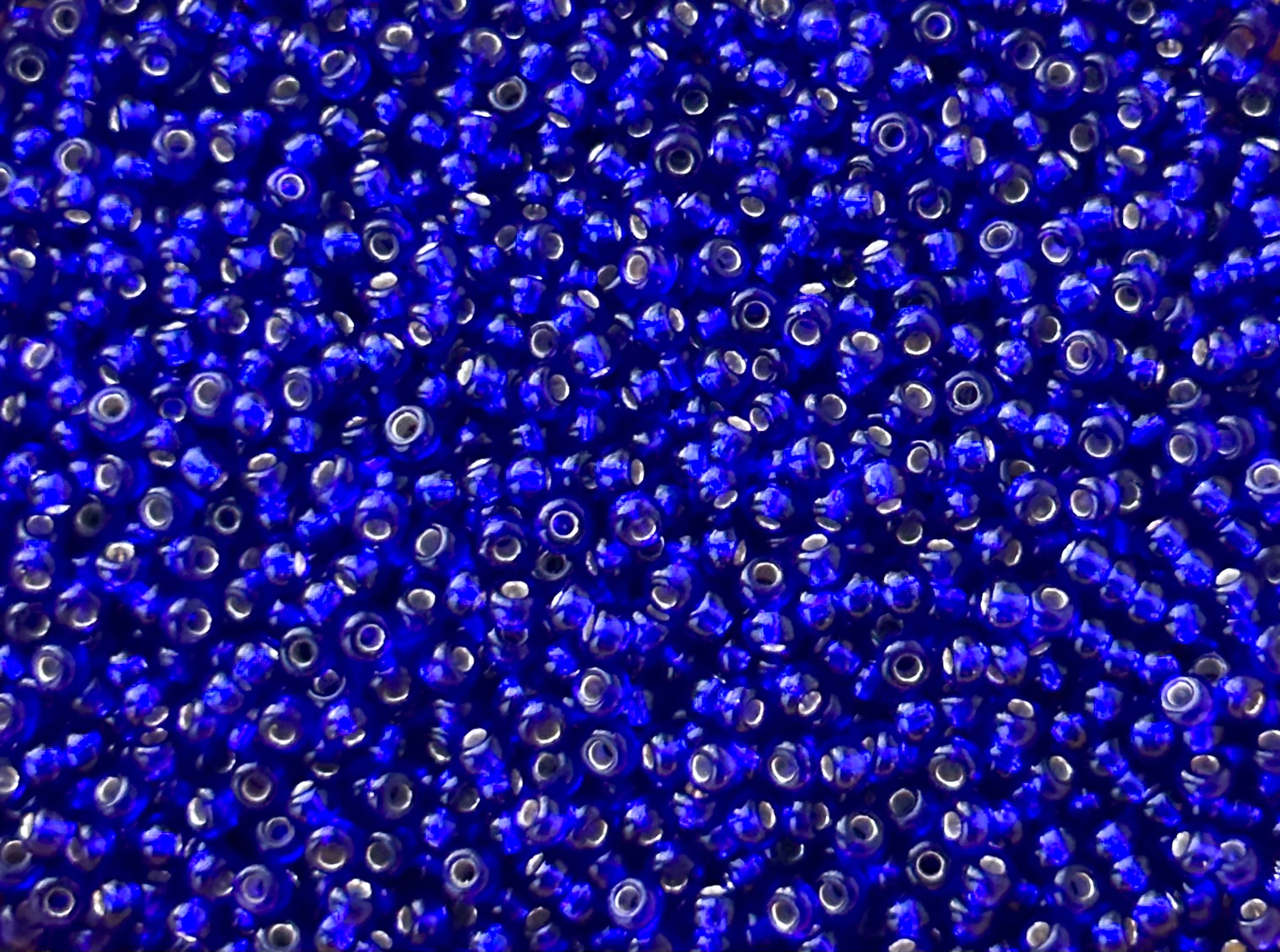 Preciosa Silver-Lined Cobalt Blue Seed Beads