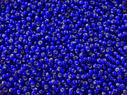 Preciosa Silver-Lined Cobalt Blue Seed Beads