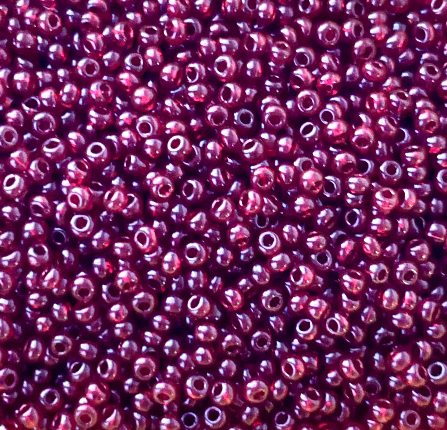 Preciosa Maroon Translucent Seed Beads