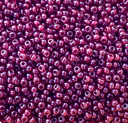 Preciosa Maroon Translucent Seed Beads