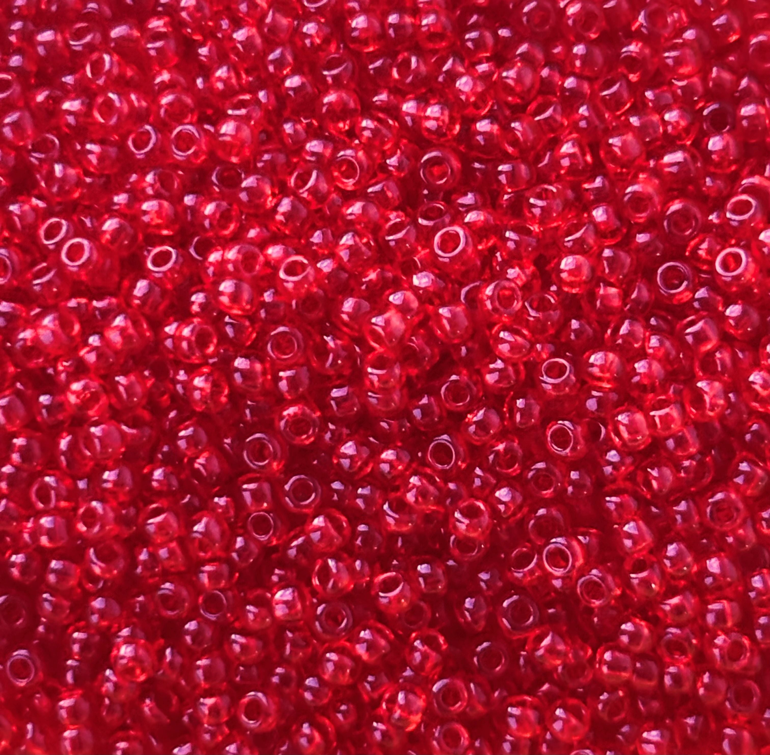 Preciosa Red Translucent Seed Beads