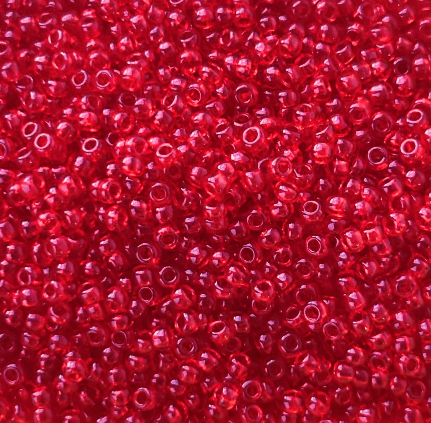 Preciosa Red Translucent Seed Beads