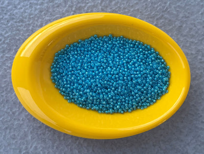 Preciosa Teal Blue Translucent Seed Beads