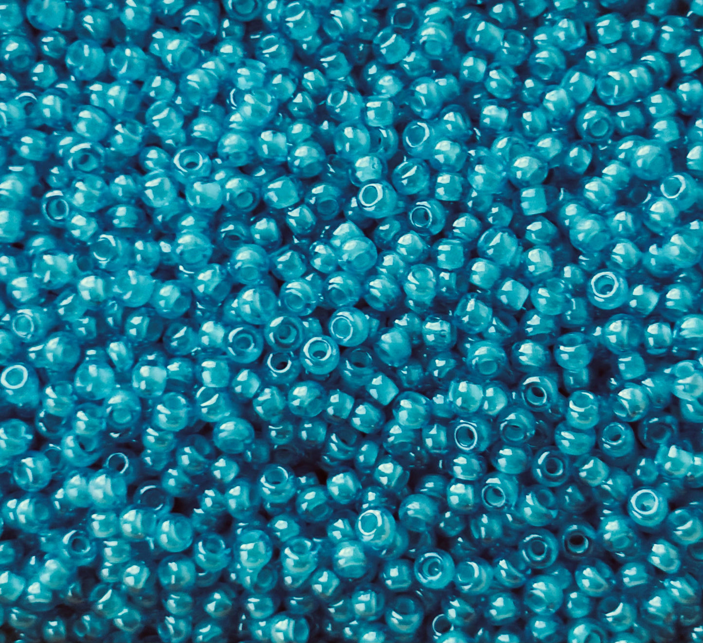 Preciosa Teal Blue Translucent Seed Beads