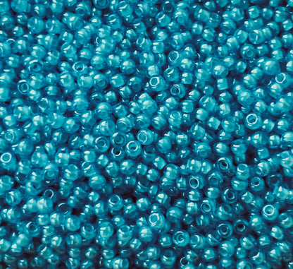 Preciosa Teal Blue Translucent Seed Beads