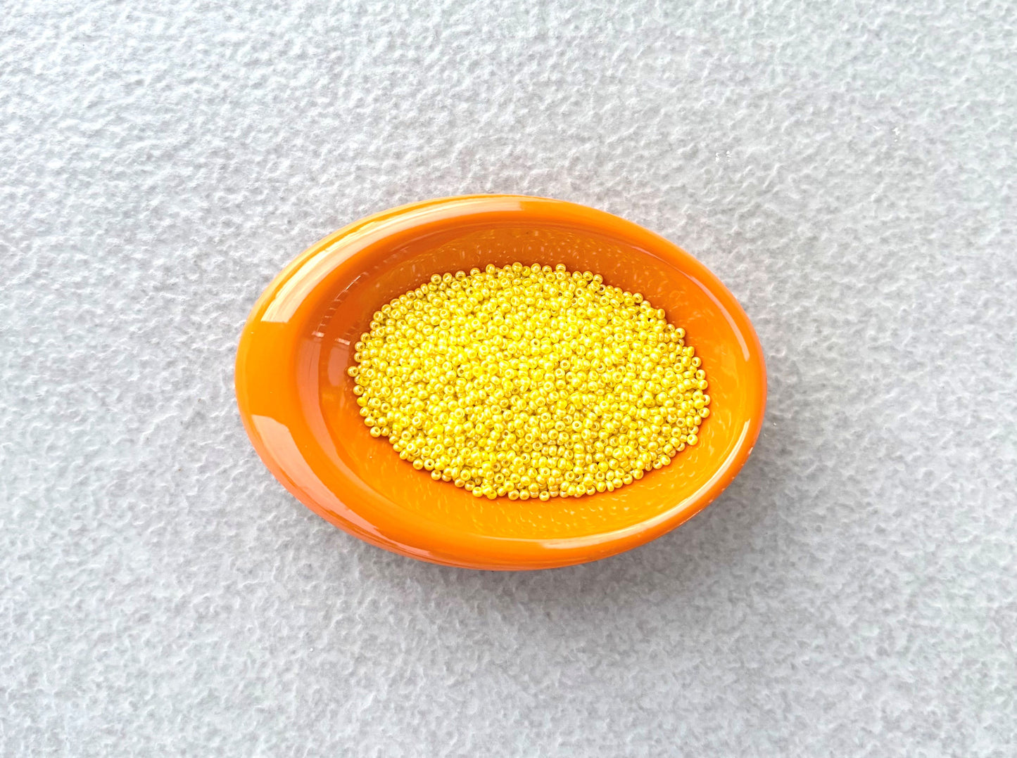 Preciosa Lemon Yellow Opaque Seed Beads