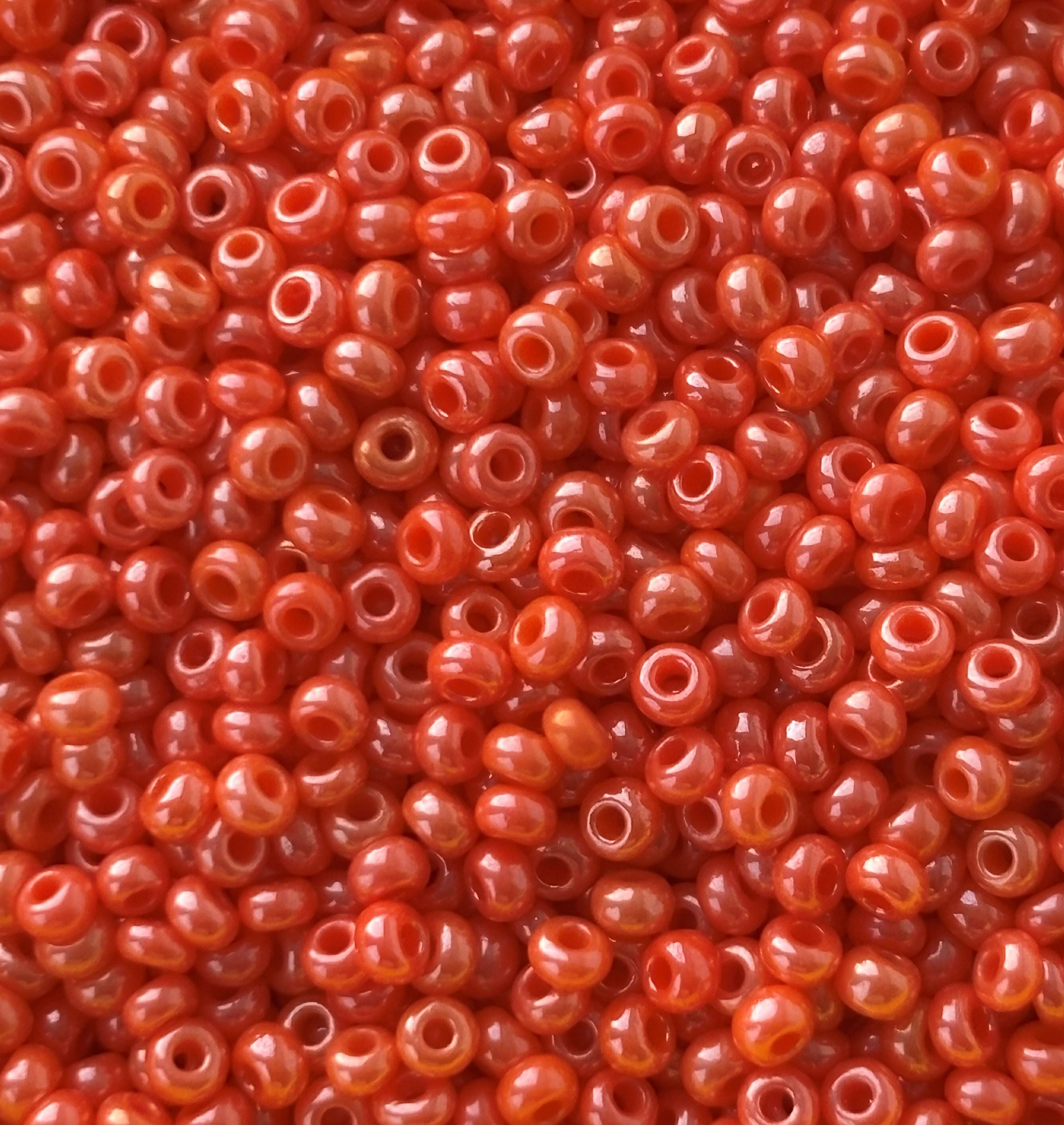 Preciosa Opaque-Rainbow Pumpkin Seed Beads