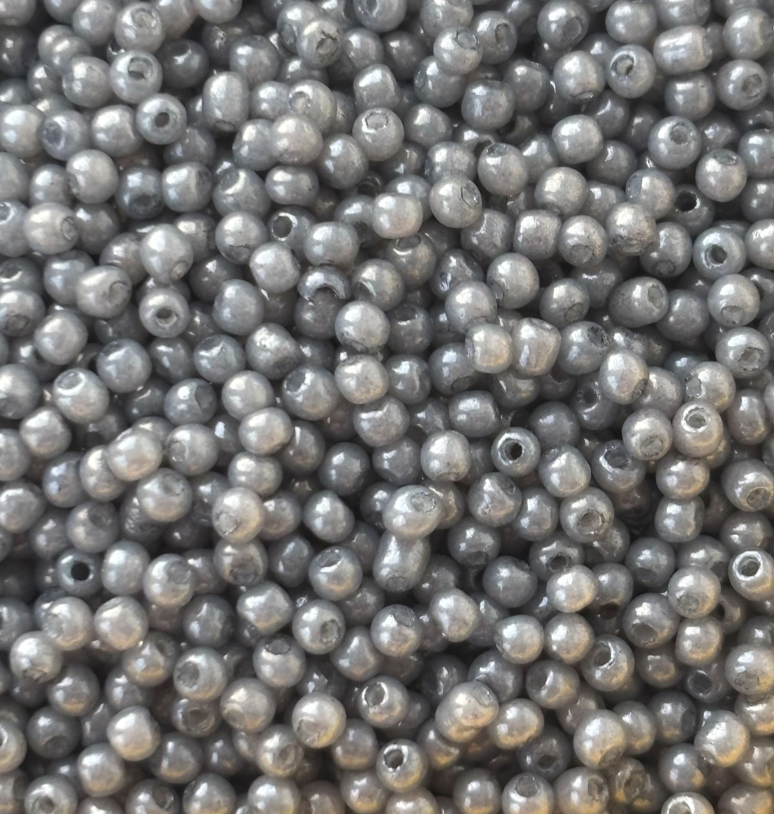 Preciosa Opaque Grey Seed Beads