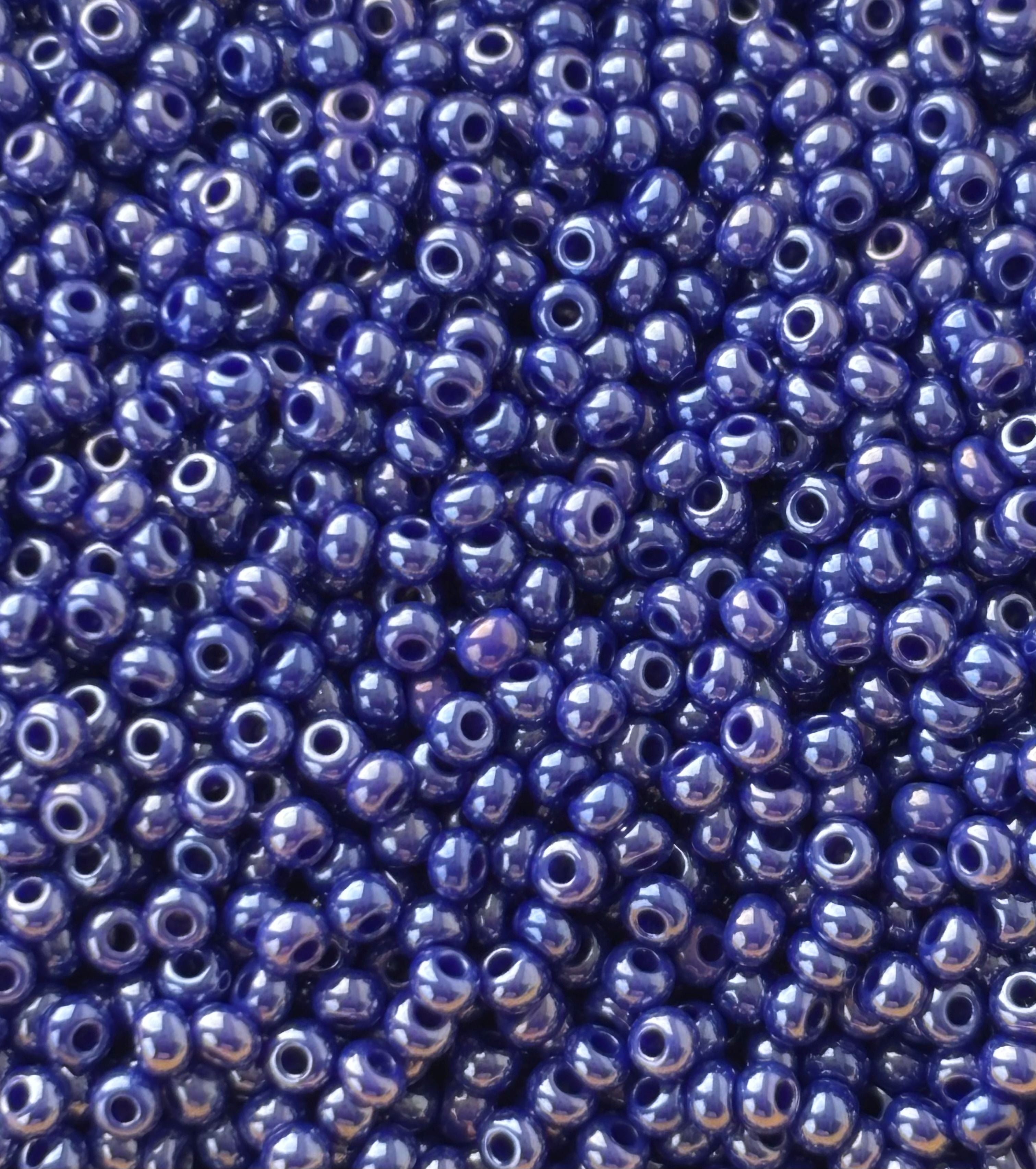 Preciosa Duracoat Galvanized Navy Seed Beads