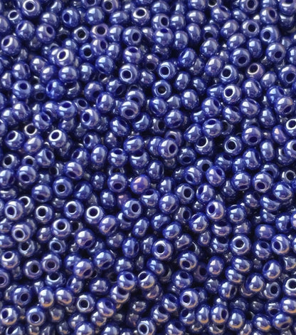 Preciosa Duracoat Galvanized Navy Seed Beads